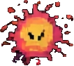 Efeito de masmorra de 8 bits C — sprite pixel art 106×94