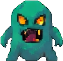 Ennemi du donjon 8 bits C — sprite pixel art 125×121