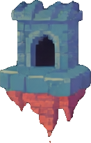 8-Bit Dungeon Building A - 131x205 pixel art sprite