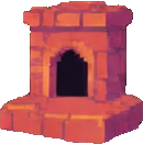 8-Bit Dungeon Building B - 130x131 pixel art sprite