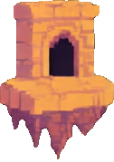 8-Bit Dungeon Structure C - 126x179 pixel art sprite