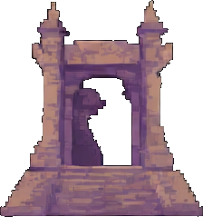 Altes Ruinen-Umgebung C — 256×384 Pixel-Art-Sprite
