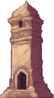 Ancient Ruins Tile D - 256x384 pixel art sprite