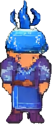 Personaje del acuario B — sprite pixel art 103×245