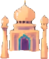 Entorno de la Noche Árabe B — sprite pixel art 100×120