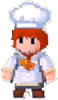Bakery & Kitchen Character A - 116x200 pixel art sprite