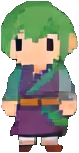 Personaje A del bambú — sprite pixel art 79×153