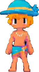 Beach Resort Character A - 131x244 pixel art sprite