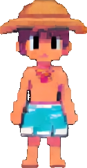 Personaje de Playa B — sprite pixel art 126×242