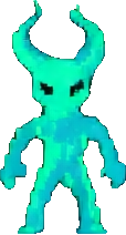 Bioluminescent Character A - 114x212 pixel art sprite