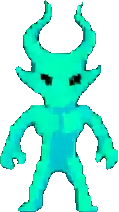 Bioluminescent Character B - 119x212 pixel art sprite