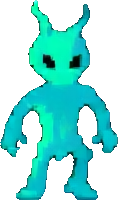 Bioluminescent Character C - 118x200 pixel art sprite