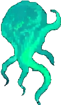 Biolumineszenter A — 121×208 Pixel-Art-Sprite