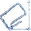 Blueprint Fabrikationseffekt C — 99×99 Pixel-Art-Sprite