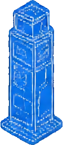 Blueprint Factory Environnement A — sprite pixel art 127×289