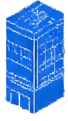 Blueprint Factory Building A - 135x238 pixel art sprite