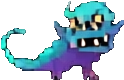 Enemigo de la Catedral A — sprite pixel art 124×80