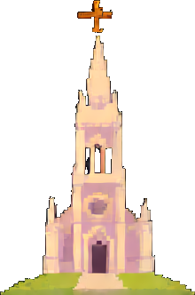 Cathedral Building B - 256x384 pixel art sprite