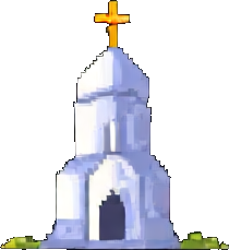Structure de cathédrale C — sprite pixel art 256×384