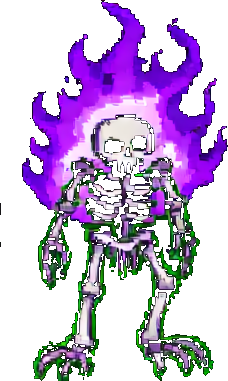 Bone Wraith - 228x381 pixel art sprite