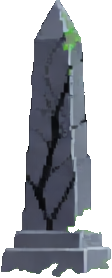 Cross Tombstone - 112x278 pixel art sprite