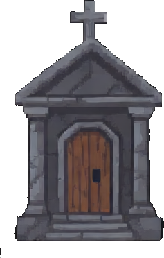 Stone Mausoleum - 237x372 pixel art sprite