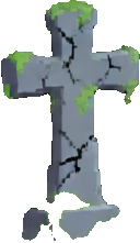 Lápide RIP — sprite pixel art 128×221