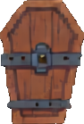 Caixão de madeira — sprite pixel art 94×139