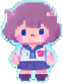 Enemigo escolar chibi B — sprite pixel art 123×162