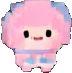 Objeto de la escuela chibi D — sprite pixel art 72×73