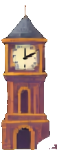 Clockwork Building A - 83x216 pixel art sprite
