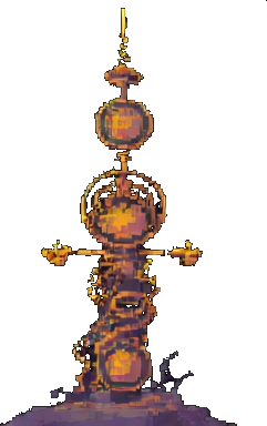 Estructura de Relojes C — sprite pixel art 256×384
