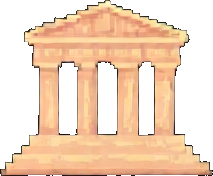Edificio del Coliseo B — sprite pixel art 256×384