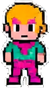 Personaje de Superhéroe Cómico C — sprite pixel art 103×181