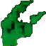 Entorno de Superhéroe Cómico B — sprite pixel art 65×66