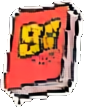 Accessoire de Super-Héros Comic B — sprite pixel art 85×107