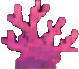 Objeto de recife de coral B — sprite pixel art 79×69