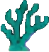 Coral Reef Prop C - 69x74 pixel art sprite