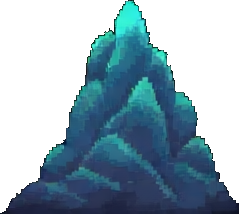 Crystal Cave Environment A - 256x384 pixel art sprite