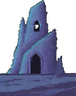 Crystal Cave Building A - 256x384 pixel art sprite