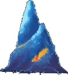 Crystal Cave Structure C - 256x384 pixel art sprite