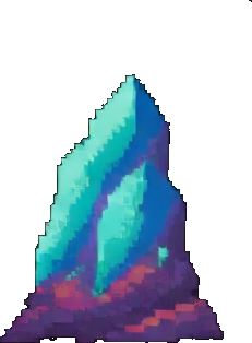 Crystal Cave Tile D - 256x384 pixel art sprite