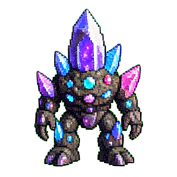 Crystal Golem (16-Bit) - 256x256 pixel art sprite