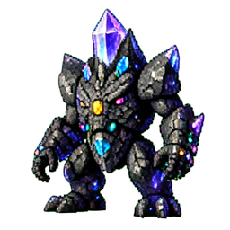 Crystal Golem (Cinematic) - 256x256 pixel art sprite
