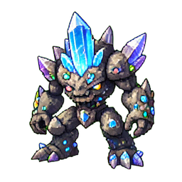 Crystal Golem (Hi-Bit) - 256x256 pixel art sprite