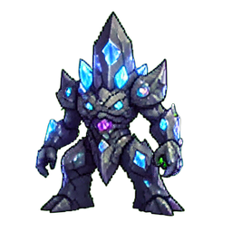 Crystal Golem (VFX) - 256x256 pixel art sprite