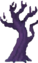 Entorno B del Bosque Oscuro — sprite pixel art 133×217