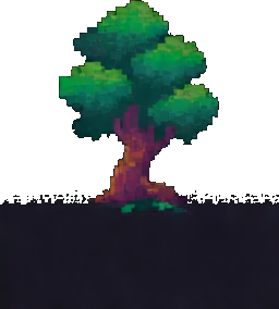 Dark Forest Tile D - 256x384 pixel art sprite