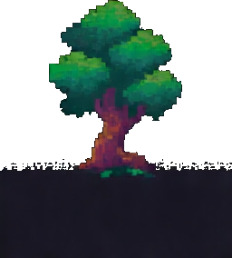 Dark Forest Tile D — 256×384 pixel art sprite