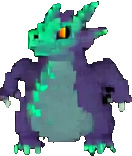 Inimigo C do Covil do Dragão — sprite pixel art 132×156